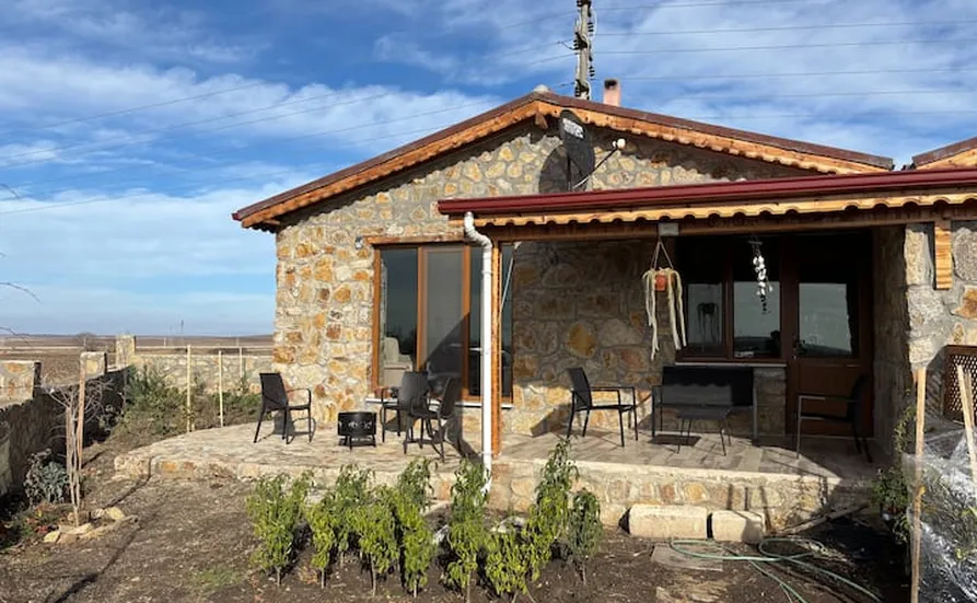 Wooden Turkish cottage countryside